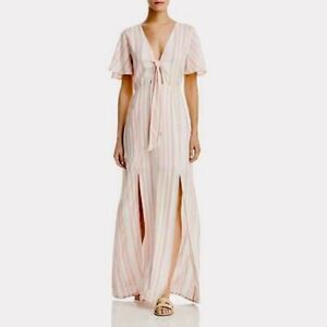 Lost + Wander Pink White Stripe Maxi Dress